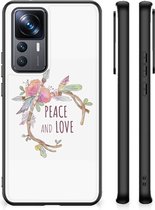 TPU Siliconen Hoesje Xiaomi 12T | 12T Pro Telefoonhoesje met Zwarte rand Boho Text