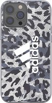 Adidas Graphic Snap TPU Back Case Leopard - Geschikt voor Apple iPhone 13 Pro Max (6.7") - Grijs/Wit