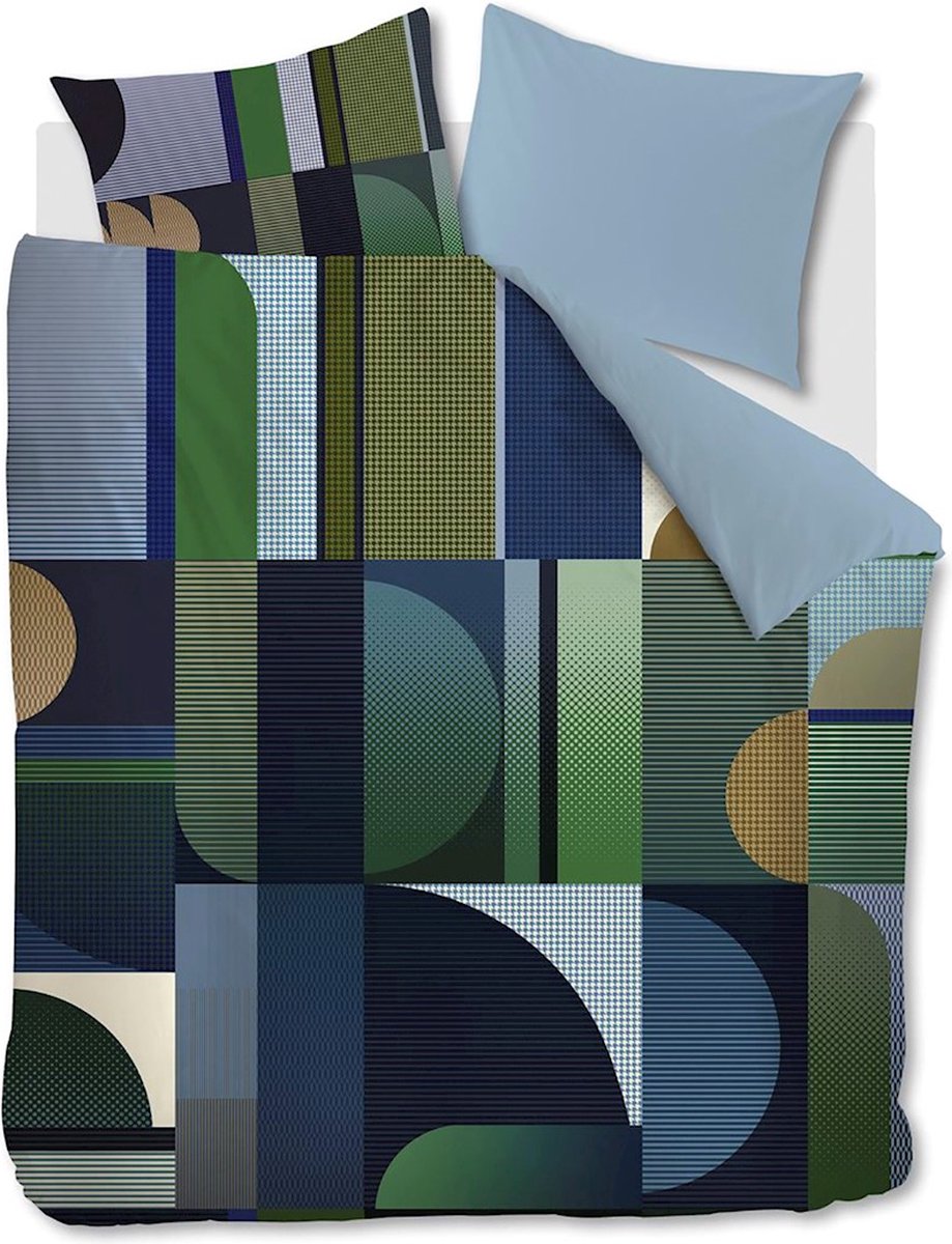 Beddinghouse dekbedovertrek Utopia - 240 x 200/220 cm - Blauw/groen