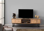 Emob- TV Meubel Tv-meubel Abigail met 1 open legplank - 180cm - Bruin