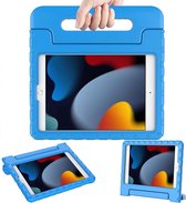 Hoes geschikt voor iPad 2021 Kinderen Blauw - Hoes geschikt voor iPad 10.2 (2019) kinderen Hoes - Hoes geschikt voor iPad 10.2 (2020) Hoes Kidsproof Backcover met handvat - Ntech