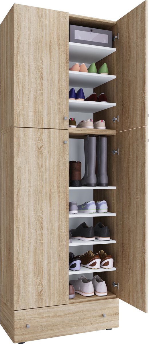 Étagère De Rangement Pour Routeur WiFi En Bois - Avec Porte, Cache Câbles, Pour Salon Ou Bureau