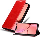 Cadorabo Hoesje geschikt voor Apple iPhone 13 in APPEL ROOD - Beschermhoes met magnetische sluiting, standfunctie en kaartvakje Book Case Cover Etui
