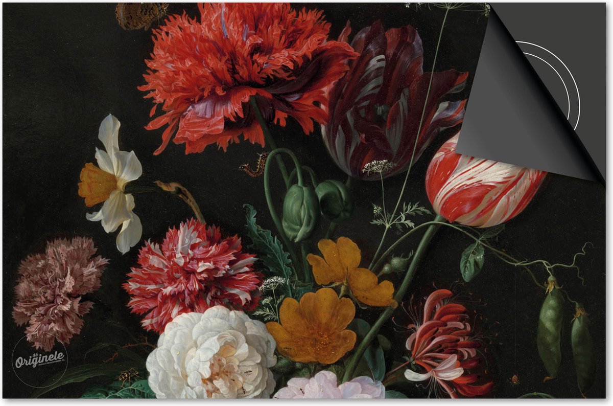 Inductie beschermer 60x52 - afdekplaat inductie mat - Dietrix Kookplaat beschermer - Exclusief - Oude Meesters - Stilleven Jan Davidsz de Heem