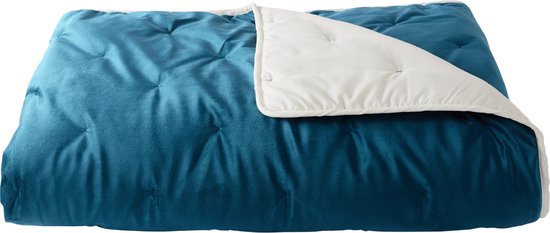 Sprei Bed Wasbaar Dekbed Plaid Deken - Zelesta® Velvetbed - Turqiose - 180x240cm