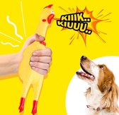 Nobleza schreeuwende kip - Rubberen speelgoed kip - Vinyl kip voor hond - Hondenspeelgoed - Piepspeelgoed - Maat L