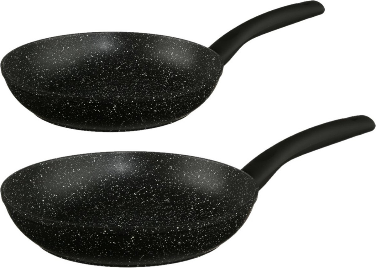 Secret de Gourmet Koekenpannen Palermo - D20 en D26 cm - Alle warmtebronnen - Zwart