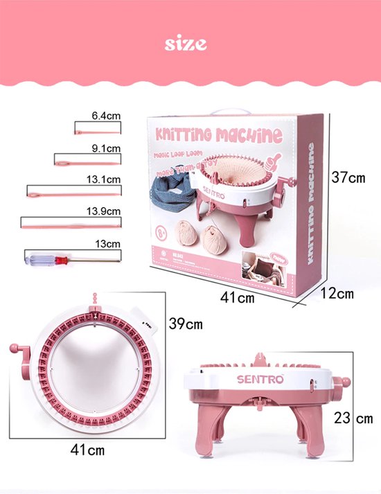 SENTRO Breimachine Met 48 Naalden Veelzijdige Cirkelvormige Voor Volwassenen Perfect Haak En Breiprojecten Ideaal Beginners Experts 1663868518