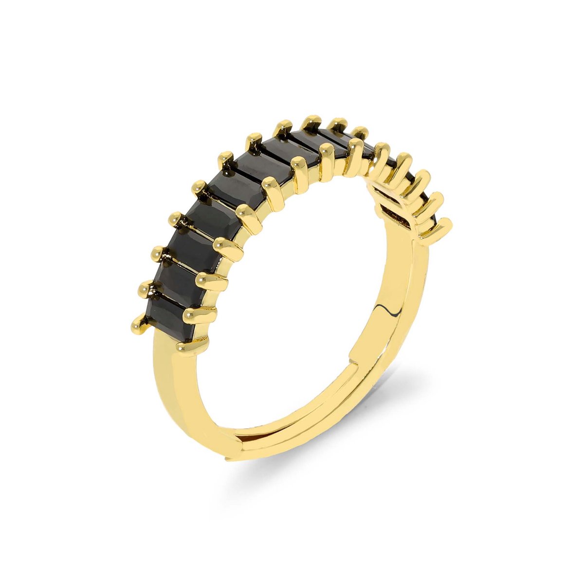 Coral ring black gold