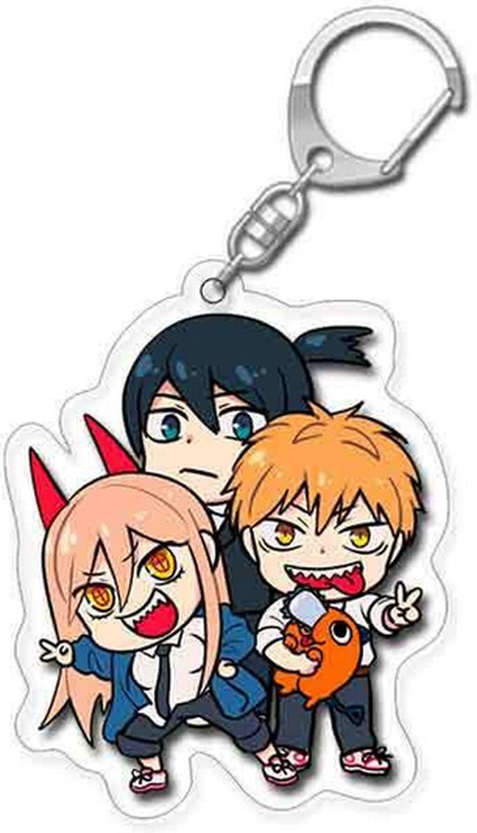 Chainsaw Man - Power - Blood Devil - Aki Hayakawa - Denji - Pochita - Sleutelhanger/Keychain - Anime Merchandise - Figure - Manga