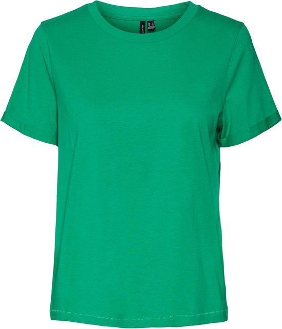 Vero Moda T-shirt Vmpaula S/s T-shirt Noos 10243889 Bright Green Dames Maat - S