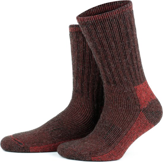 GoWith-2 paar-alpaca wollen sokken-diabetes wollen sokken-volledige badstof-huissokken-thermosokken-cadeau sokken-maat 35-38