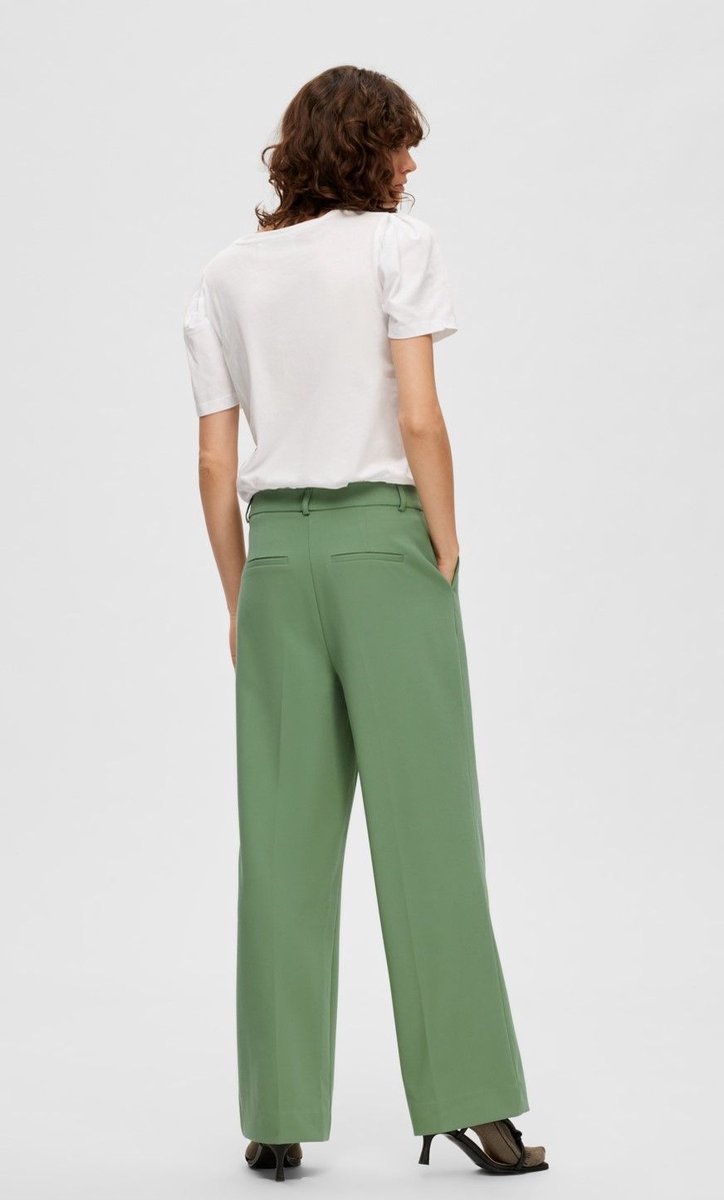 Selected Femme Myna HW Wide Pant Loden Frost