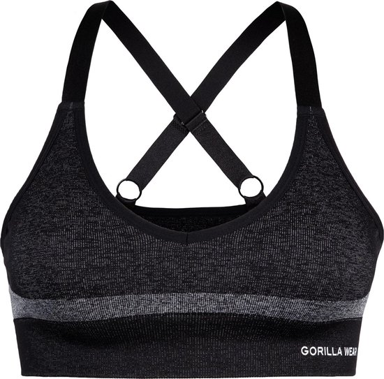 Gorilla Wear Selah Seamless Sportbeha - Zwart - XS/S