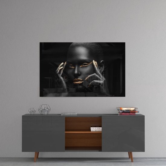 Peintures sur Verres - Décoration murale - Tableau sur Verre Portrait d'une Belle Femme