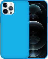 Hoesje geschikt voor iPhone 12 Pro - Backcover - TPU - Turquoise