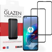 2-pack BMAX geschikt voor Motorola Moto G100 Screenprotector - Full Cover - Gehard glas - Tempered glas - Motorola screenprotectors 2 stuks - Telefoonglaasje - Beschermglas - Glasplaatje - Screensaver - Screen protector - Case friendly - Zwart