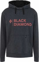 BLACK DIAMOND Stacked Logo Capuchon Heren - Black Heather - L