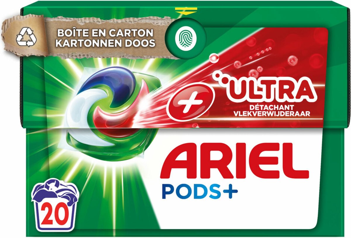 Paquet de 39 capsules de Lessive Ariel pods Ultra + (Via 16.79€ sur la  carte de fidélité) –