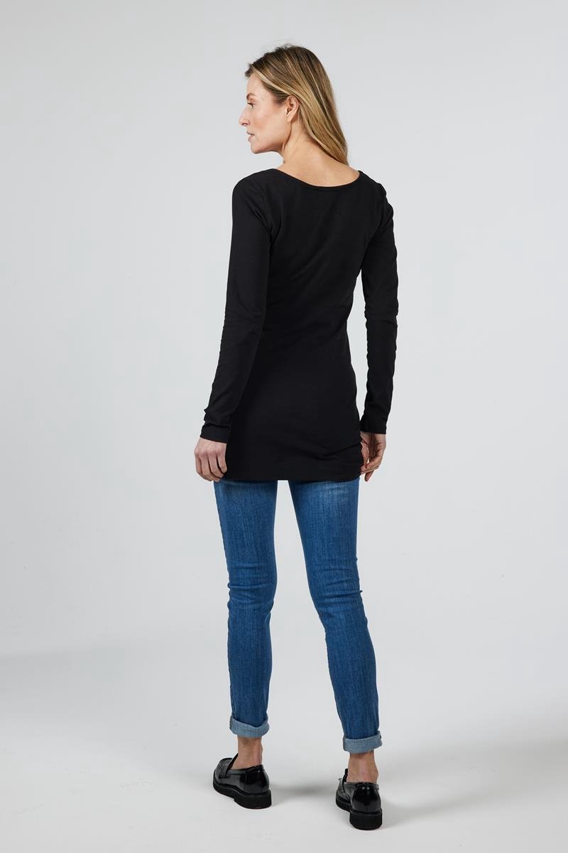 DIDI Dames Extra long tee Leija Black maat 44