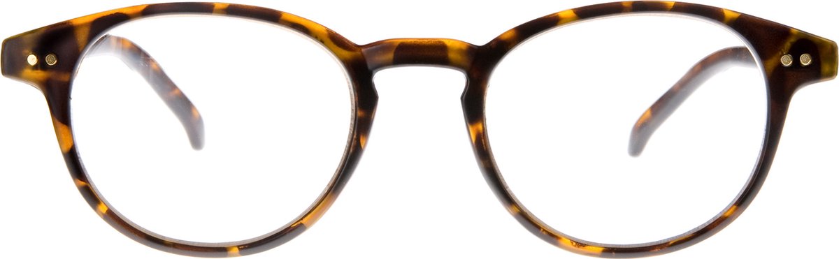 Noci Eyewear TCD003 Boston Leesbril +2.00 - Tortoise - Mat - Verend scharnier - Incl. pouch
