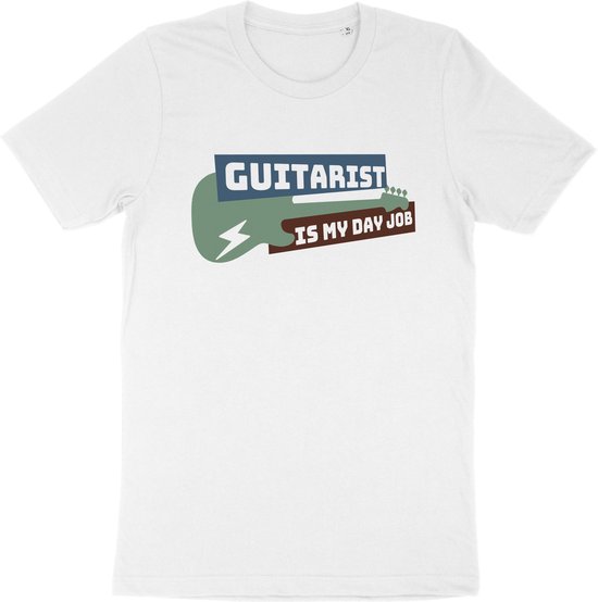 Gitaar Liefhebber T Shirt - Muzikant - Wit - XL