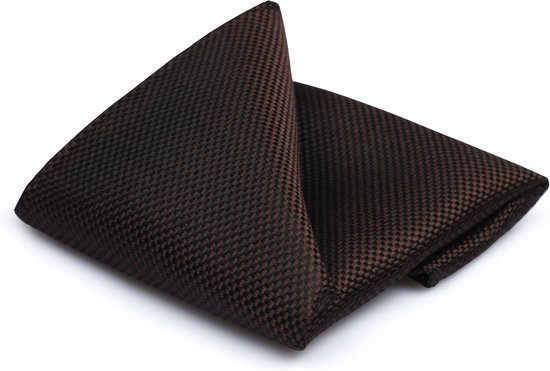 Pochette de costume en soie marron - Convient - Pochette de costume - Homme - Unisexe - 25x25 cm - Soie | Emballage cadeau