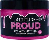 Attitude Hair Dye - Proud UV Semi permanente haarverf - Felroze