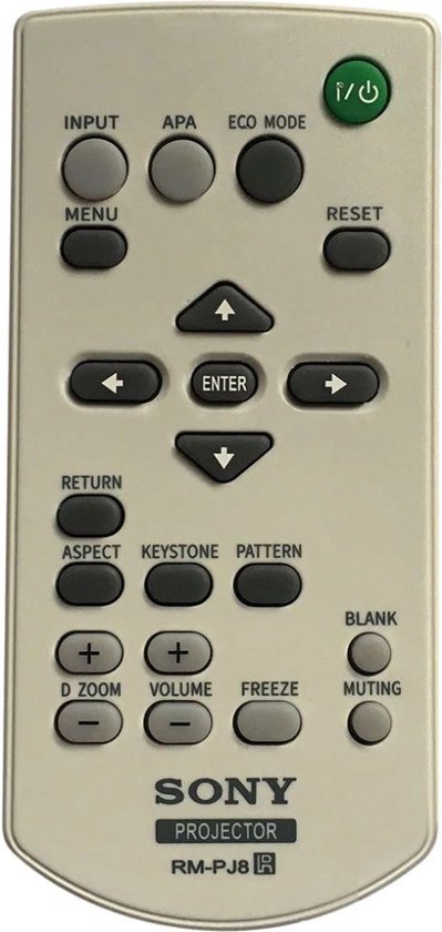 Télécommande SONY VPL-DX120, Code article RM-PJ8 / 1-490-463-11 / 1-490-463-12