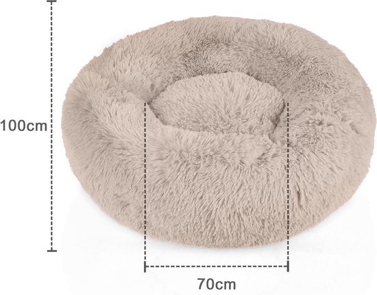 Mateju Hondenbed van pluche, rechthoekig, pluche, zacht, kattenbed