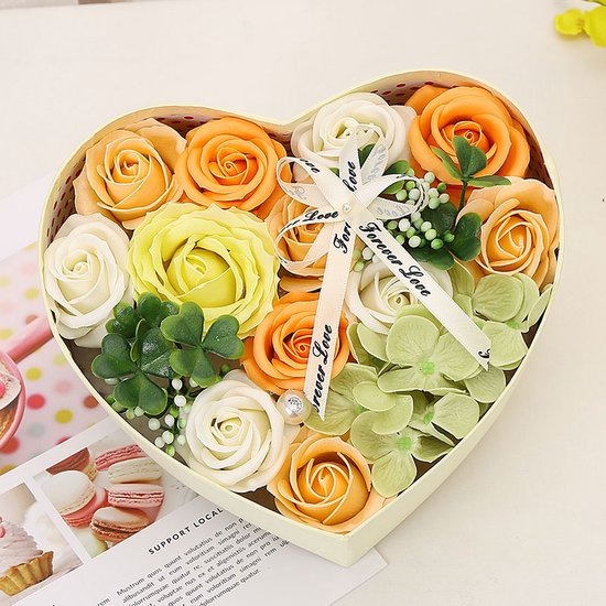 Odot Zeep Bloemen met Ronde Geschenkdoos, Vrouwen Creatief Cadeau Handgemaakte Geurende Bad Zeep Simulatie Bloemblaadjes voor Valentijnsdag, Moederdag, Verjaardag, Bruiloft (Roze