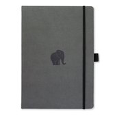 Dingbats A4+ Wildlife Grey Elephant Notebook - Lined