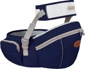 Porte Bébé avec sangle Extra - Blauw - Support de hanche pour Bébé et tout-petit - Sac de transport avec sangle de sécurité contre les maux de dos - Carrier Hip pour enfant