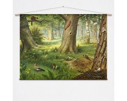 Wandkleed In het bosch van M.A. Koekkoek - XL: Landscape 175 x 130 cm