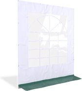 Partytent zijwand met raam | 2m breed | 2m hoog | PVC Classic - groen/wit
