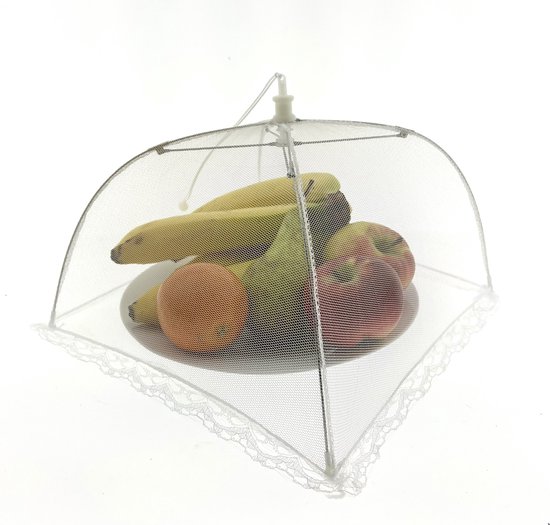 Vliegenkap uitklapbaar 30 x 30 x 20 cm wit - 3 Stuks van Merkloos — afbeelding 2