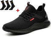 Lia LEGEND ® chaussures de sécurité hommes femmes avec 3 paires de chaussettes de travail, baskets chaussures de travail sportives légères sportives respirantes avec embout en acier.
