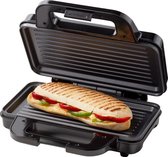 Tomado TGP2001S - Fer à sandwich XXL - Grille Panini - Revêtement antiadhésif - 900 watts - Zwart/ acier inoxydable