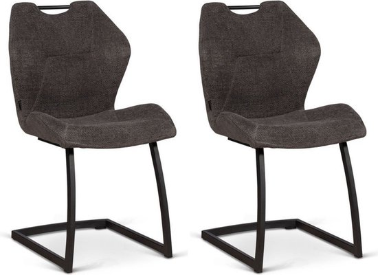 Stoel Riva - Graphite - set van 2 stoelen