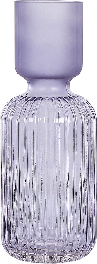 Beliani TRAGANA - Vase décoratif - Violet - Glas