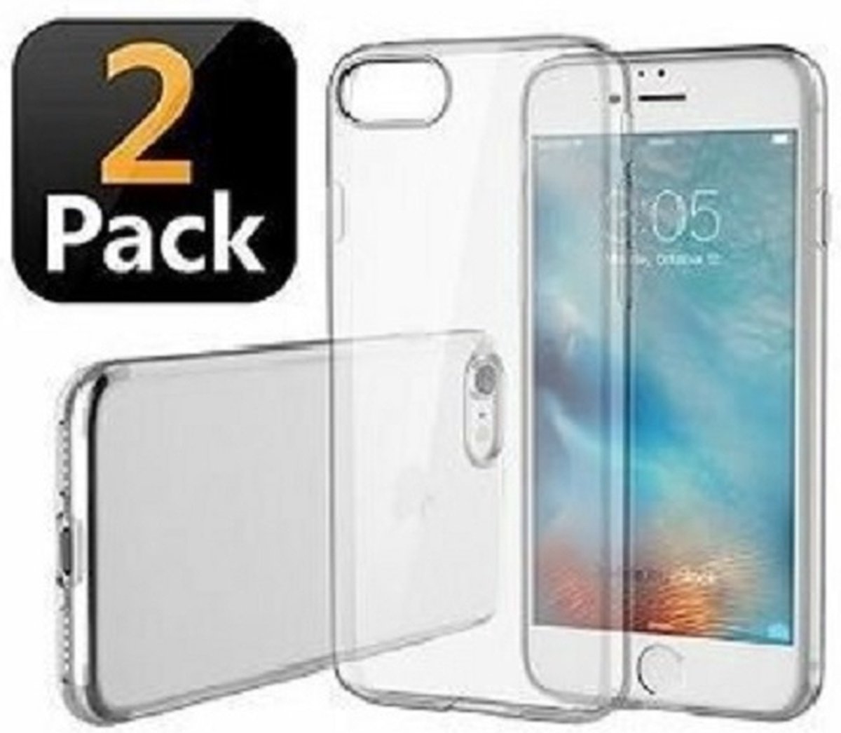 iPhone 7 PLUS Hoesje TPU Siliconen Transparant 2x