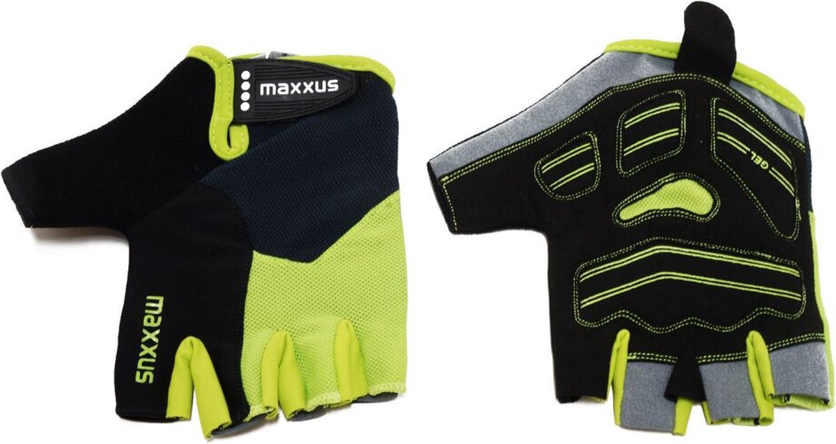 Maxxus Handschoenen groen/zwart Gel zwart geel L