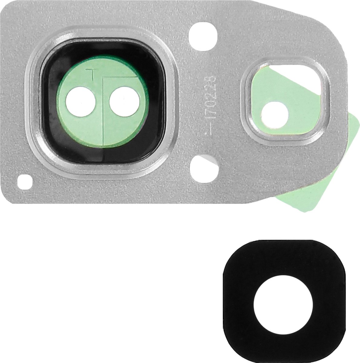 Avizar Camera Lens Geschikt voor Samsung A3 / A5 / A7 (2017) glasbescherming, Zilver