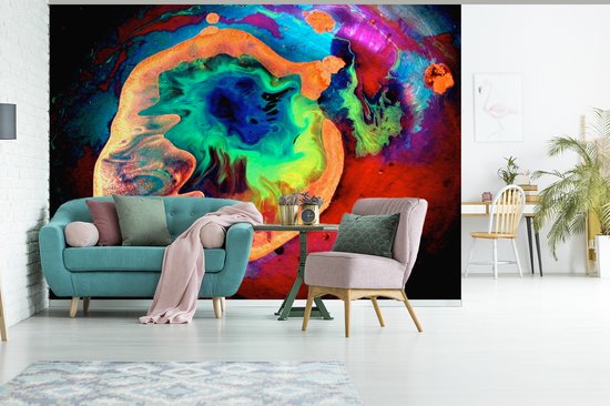 Papier peint photo peint photo vinyle - Encre et peinture largeur 275 cm x hauteur 220 cm - Tirage photo sur papier peint (disponible en 7 tailles)