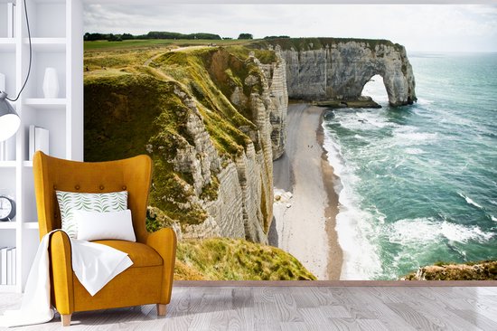 Papier peint - Papier peint photo peint Étretat - Largeur 330 cm x hauteur 220 cm