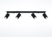 LED Plafondspot zwart MERIDA - 4 x GU10 aansluiting