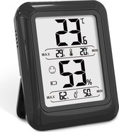 Bol.com Strex Digitale Thermo Hygrometer Zwart - Digitale Thermo Meter Binnen - Hygro Meter Binnen - Weerstation Met Luchtvochti... aanbieding