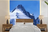 Behang - Fotobehang De Oostenrijkse Grossglockner met bergen in Europa - Breedte 350 cm x hoogte 350 cm
