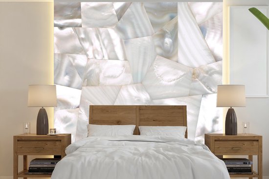 Papier peint - Papier peint photo peint Nacre brillante gros plan sur la nature - Largeur 280 cm x hauteur 280 cm