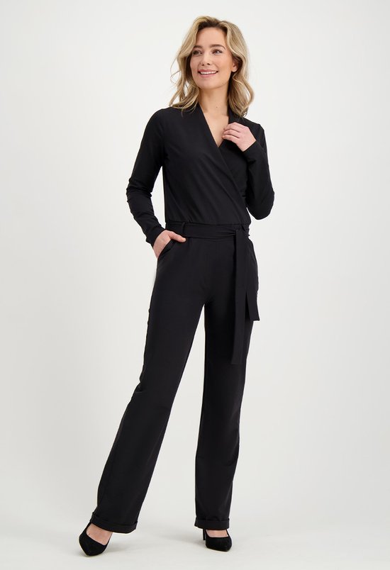 Combinaison noire Je m'appelle - Femme - Tissu voyage - Taille 2XL - 6 tailles disponibles